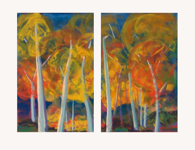 promenade sous des arbres en feu by Barbara Danser promenade sous des arbres en feu by Barbara Danser